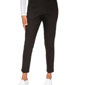 Mario Serrani Women's Italy Textured Pull On Pant Black Sz M